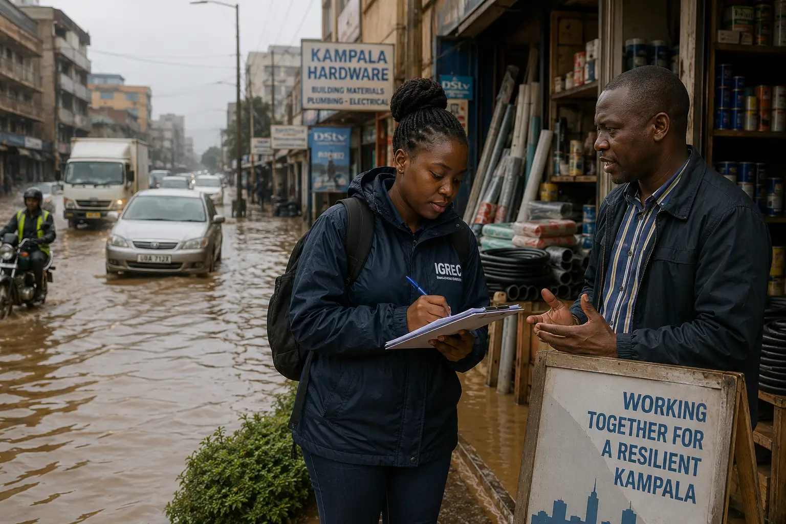 Fieldwork and research activities for Impact of Urban Flooding on Businesses in Kampala
